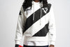 Hazard Striped Hoodie "HAZARD"  | Black White (1007a)