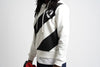 Hazard Striped Hoodie "HAZARD"  | Black White (1007a)