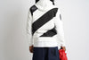 Hazard Striped Hoodie "HAZARD"  | Black White (1007a)