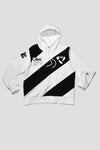 Hazard Striped Hoodie "HAZARD"  | Black White (1007a)